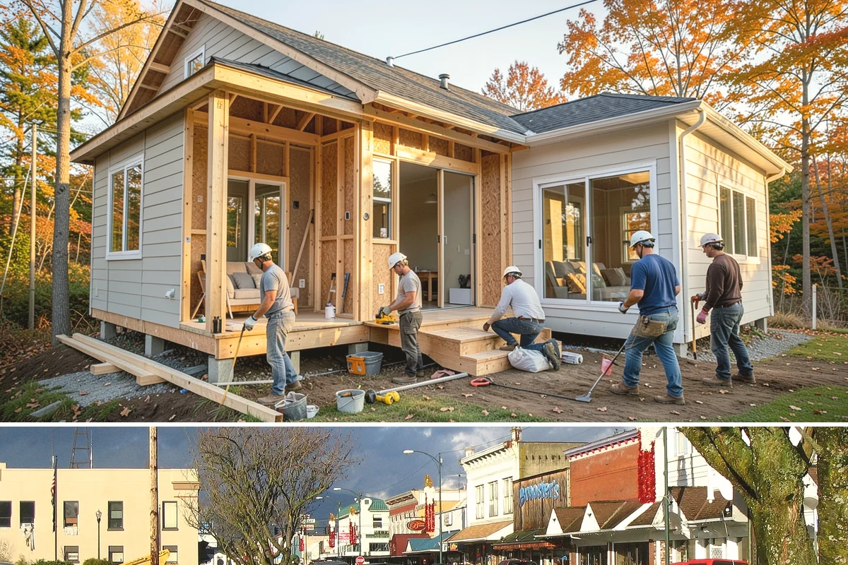 Backyard Cottage Construction in Arlington, Snohomish County, WA - Cottage foundations and exterior shells are best built during the drier season to keep the structure protected during...
