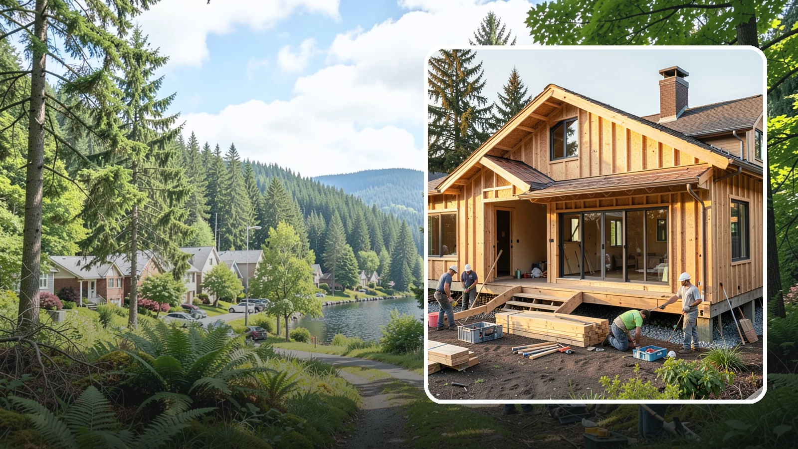 Backyard Cottage Construction in Lake Forest Park, King County, WA - Backyard cottage construction that adds a charming detached retreat to your Western Washington property.