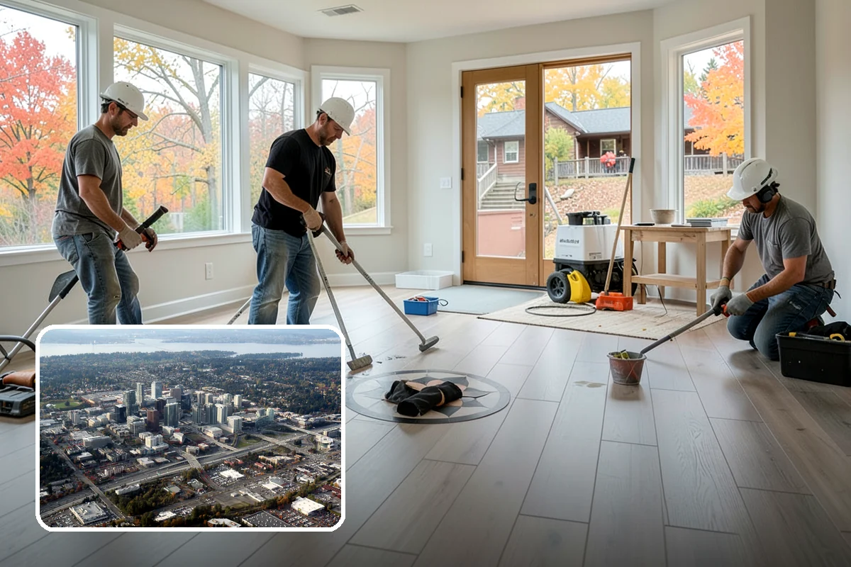 Bamboo Flooring Installation in Bellevue, King County, WA - Rapidly renewable, eco-conscious material