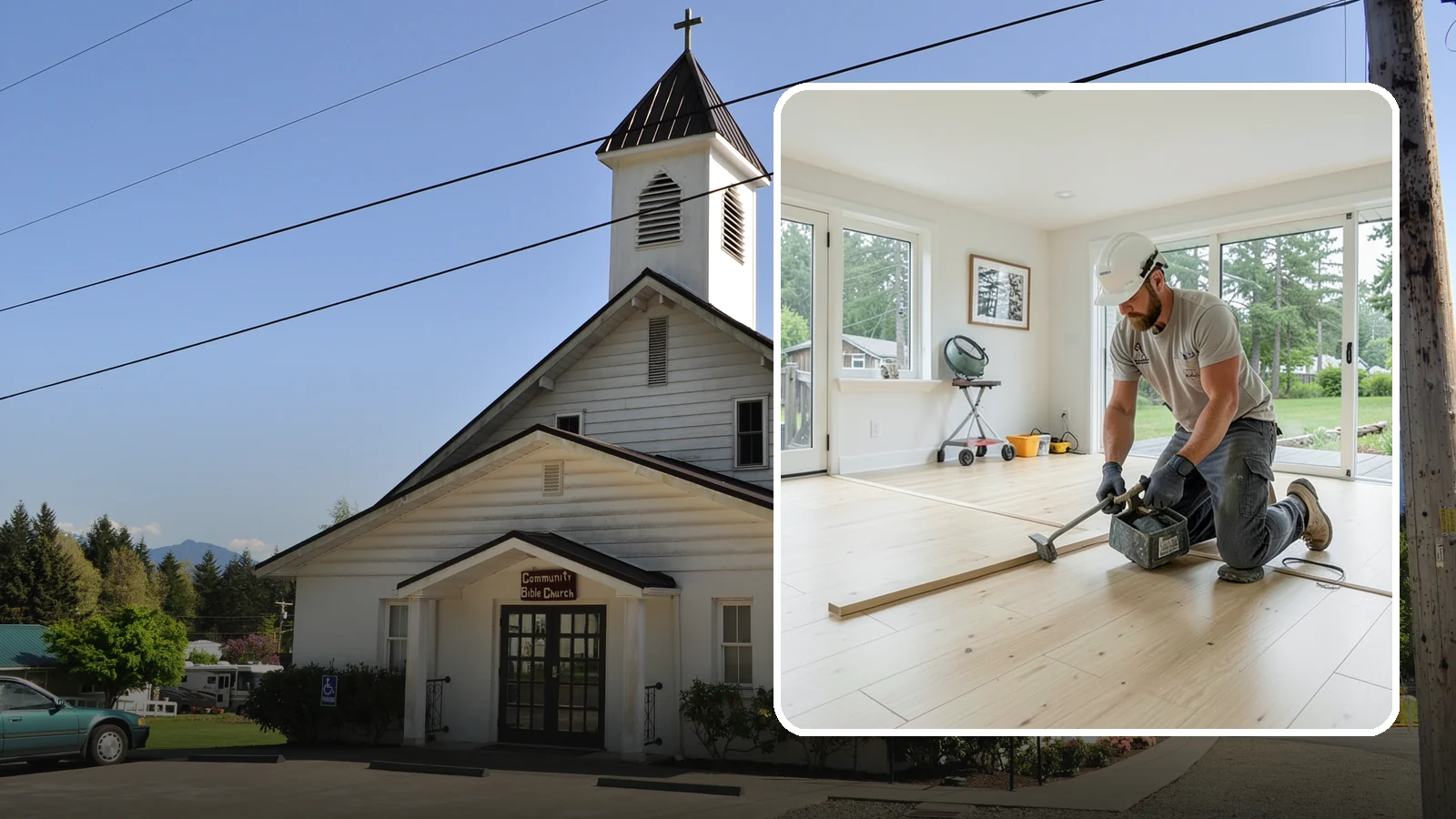 Bamboo Flooring Installation in Concrete, Skagit County, WA - Eco-friendly bamboo flooring installation that combines rapid-renewable sustainability with hard-wearing durability.