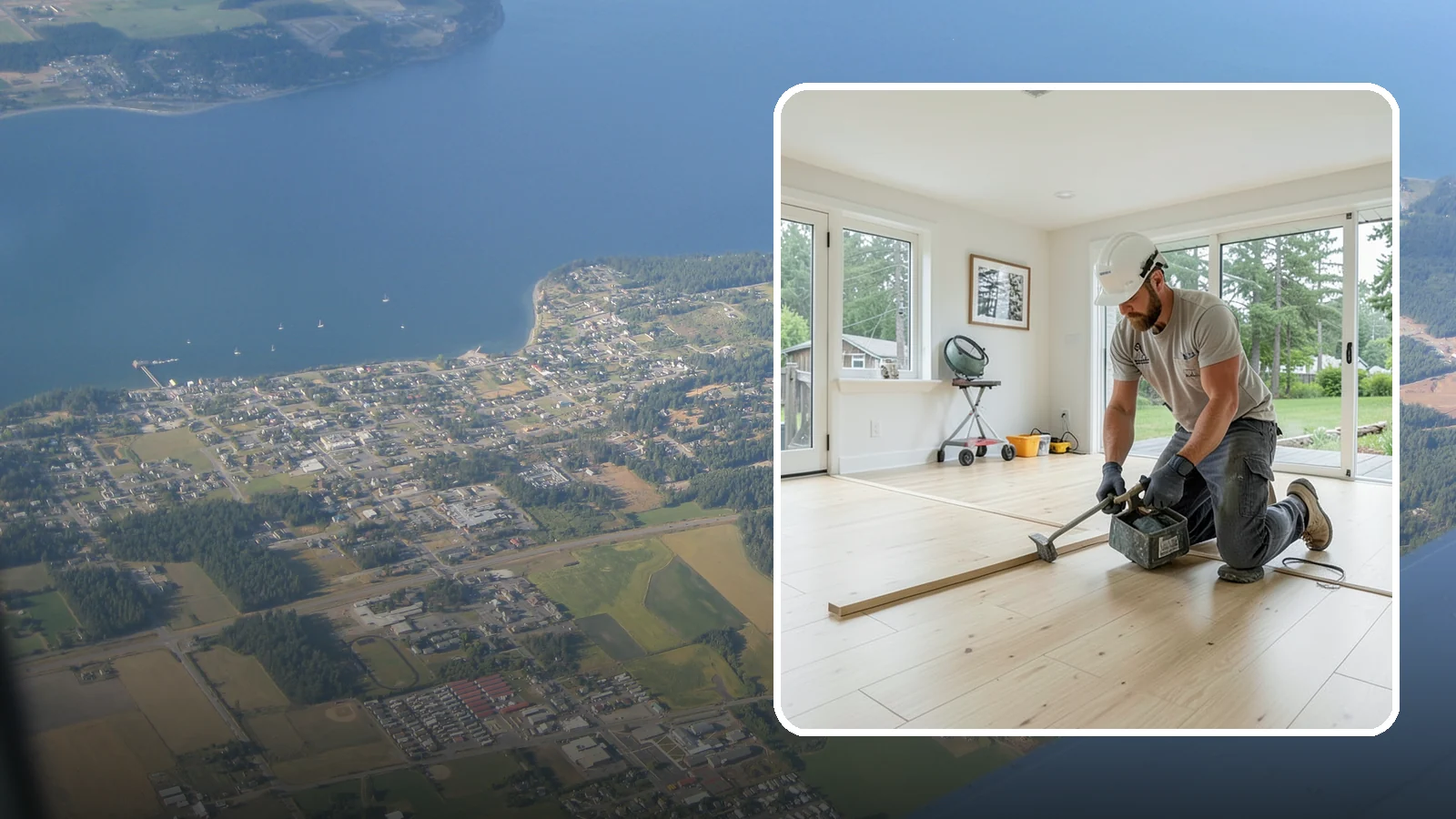Bamboo Flooring Installation in Coupeville, Island County, WA - Eco-friendly bamboo flooring installation that combines rapid-renewable sustainability with hard-wearing durability.