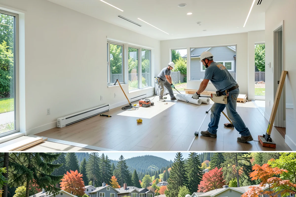 Bamboo Flooring Installation in Fircrest, Pierce County, WA - Drier late-spring and summer weeks are best for bamboo acclimation, reducing the humidity swings it is sensitive to.