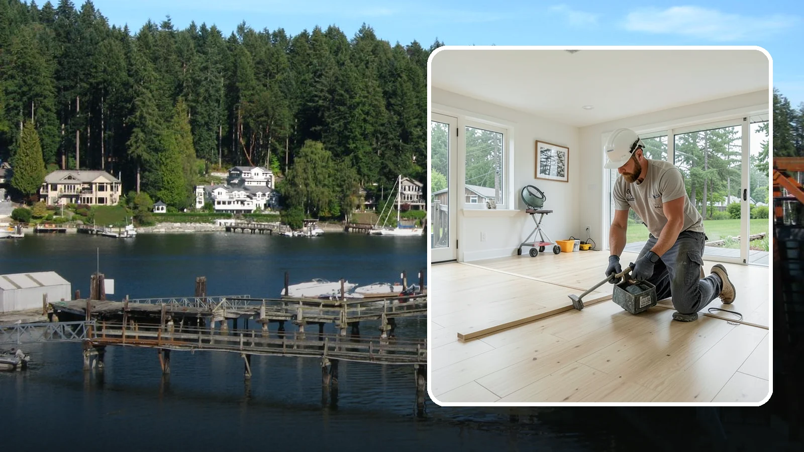 Bamboo Flooring Installation in Gig Harbor, Pierce County, WA - Eco-friendly bamboo flooring installation that combines rapid-renewable sustainability with hard-wearing durability.