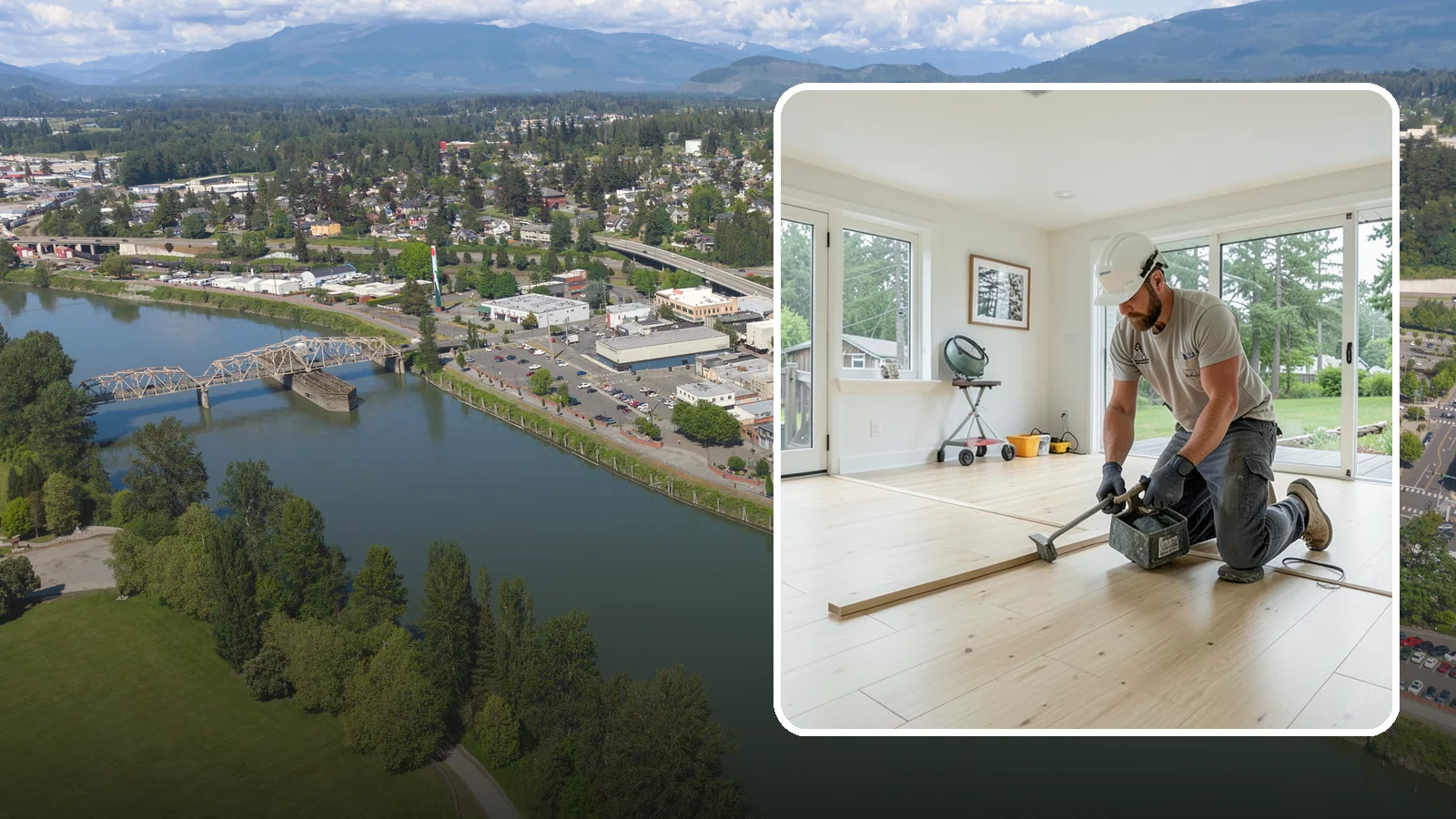 Bamboo Flooring Installation in Mount Vernon, Skagit County, WA - Eco-friendly bamboo flooring installation that combines rapid-renewable sustainability with hard-wearing durability.