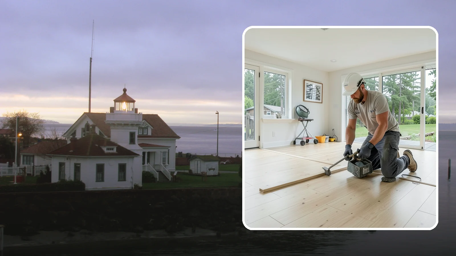 Bamboo Flooring Installation in Mukilteo, Snohomish County, WA - Eco-friendly bamboo flooring installation that combines rapid-renewable sustainability with hard-wearing durability.