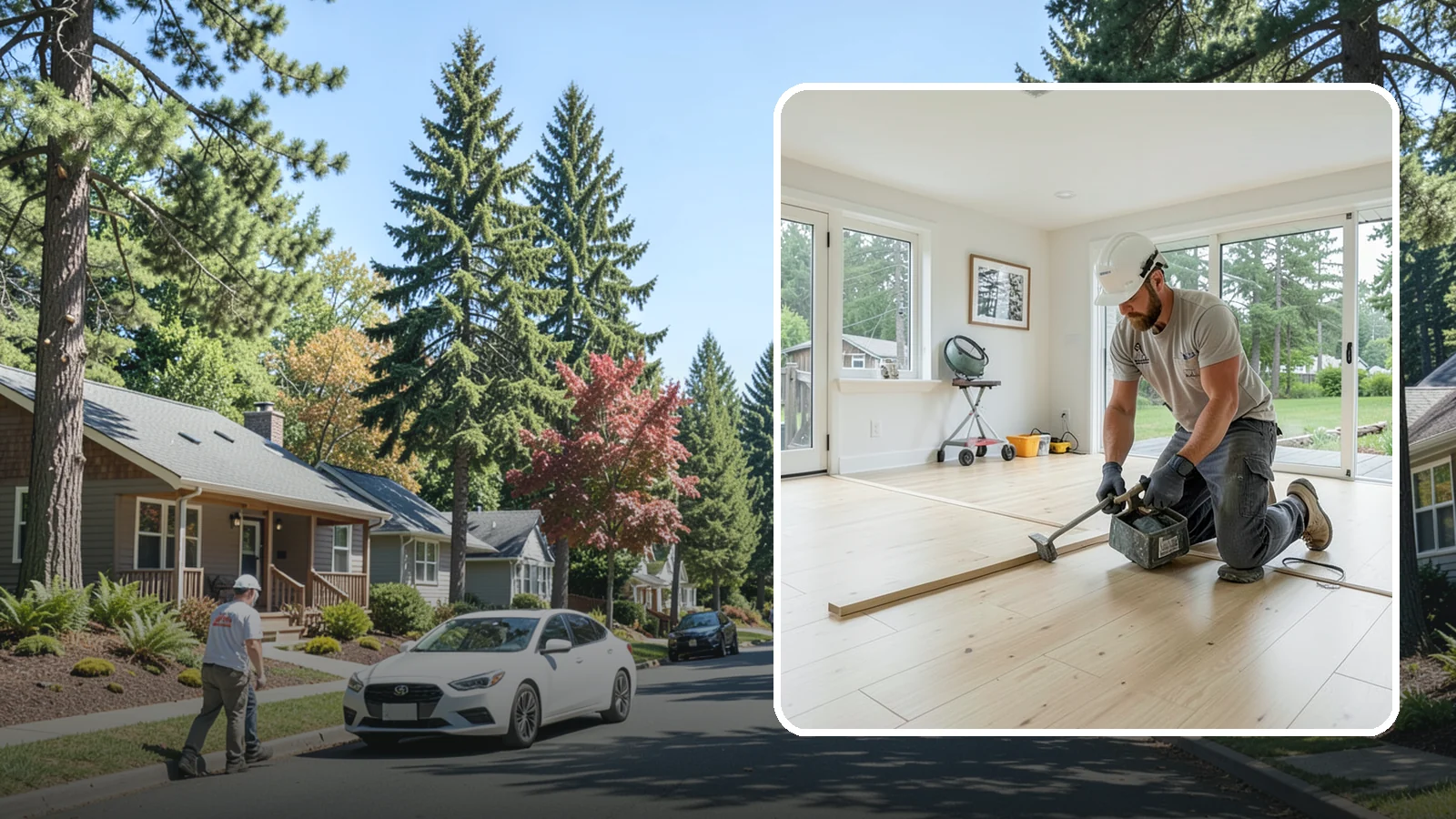 Bamboo Flooring Installation in Orting, Pierce County, WA - Eco-friendly bamboo flooring installation that combines rapid-renewable sustainability with hard-wearing durability.