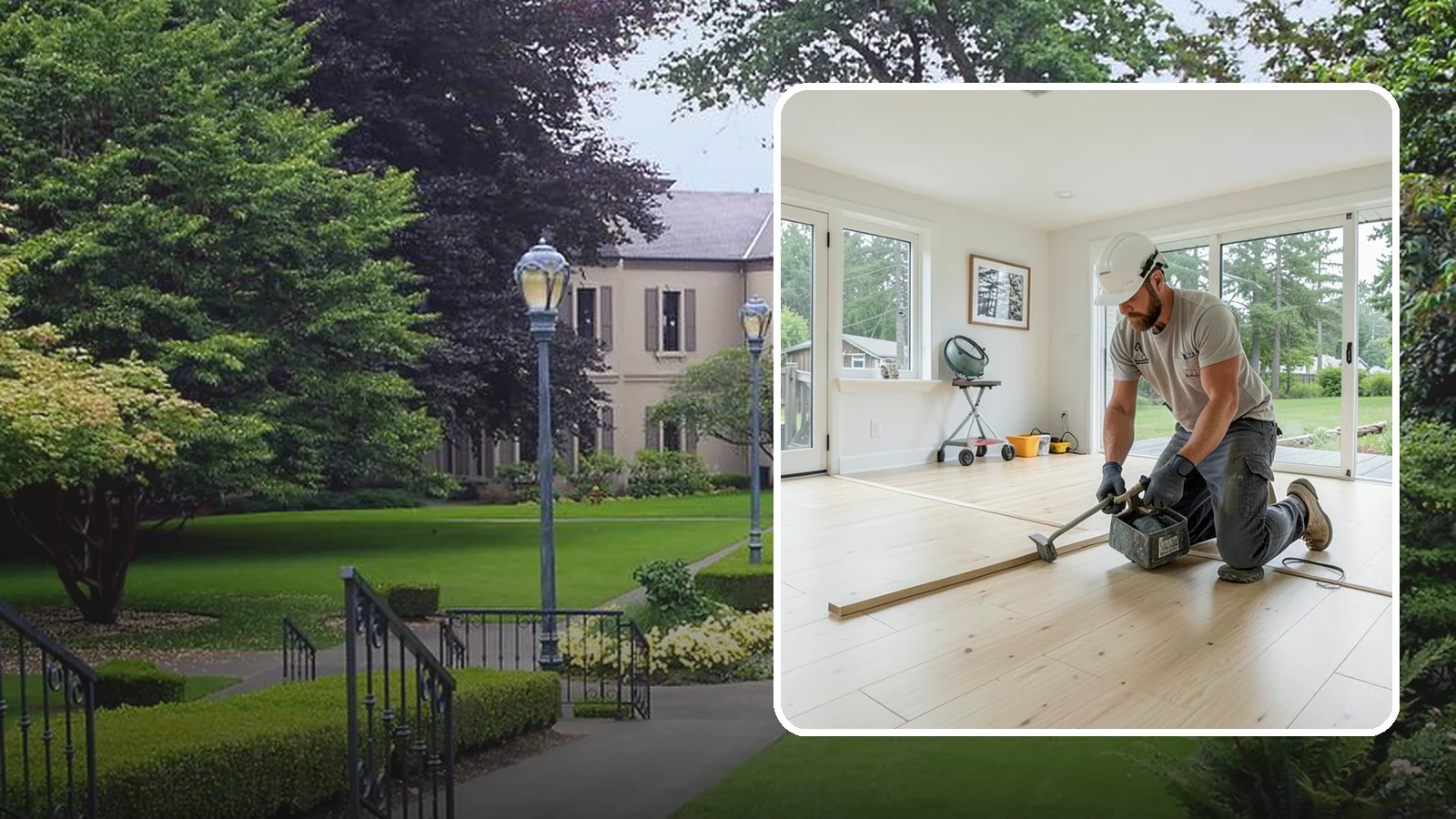 Bamboo Flooring Installation in Woodinville, King County, WA - Eco-friendly bamboo flooring installation that combines rapid-renewable sustainability with hard-wearing durability.