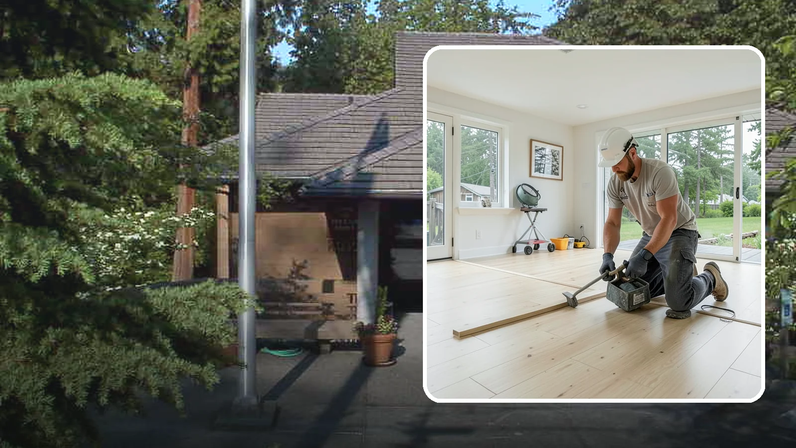Bamboo Flooring Installation in Yarrow Point, King County, WA - Eco-friendly bamboo flooring installation that combines rapid-renewable sustainability with hard-wearing durability.