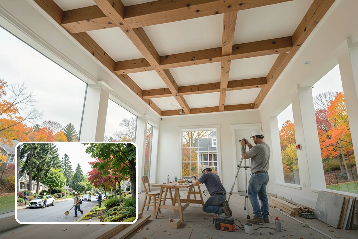 Banquette Construction in Beaux Arts Village, King County, WA - Seats more people in less floor space