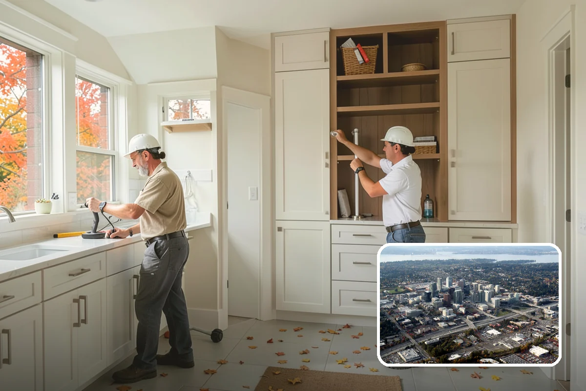 Banquette Construction in Bellevue, King County, WA - Seats more people in less floor space