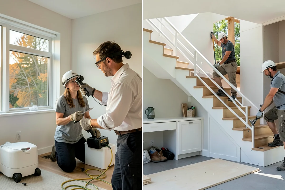 Banquette Construction in Clyde Hill, King County, WA - Measure the nook and plan seating height and table clearance