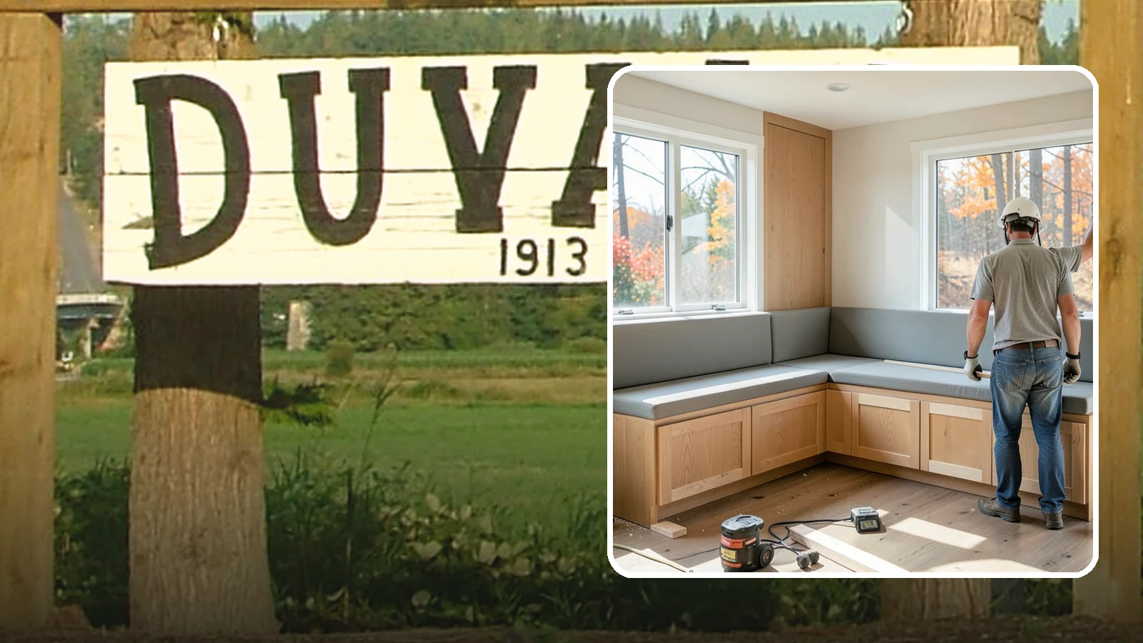 Banquette Construction in Duvall, King County, WA - A built-in banquette that turns a corner or nook into comfortable, space-saving dining seating.