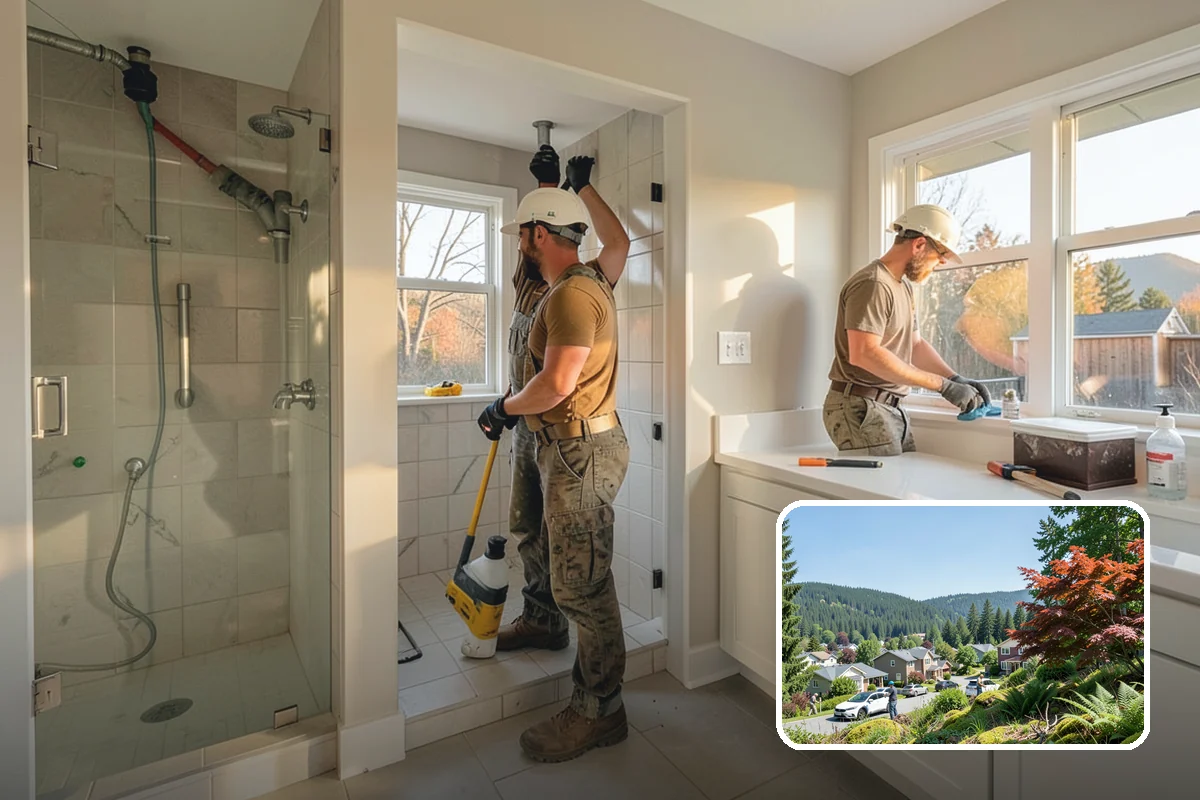 Banquette Construction in Index, Snohomish County, WA - Seats more people in less floor space