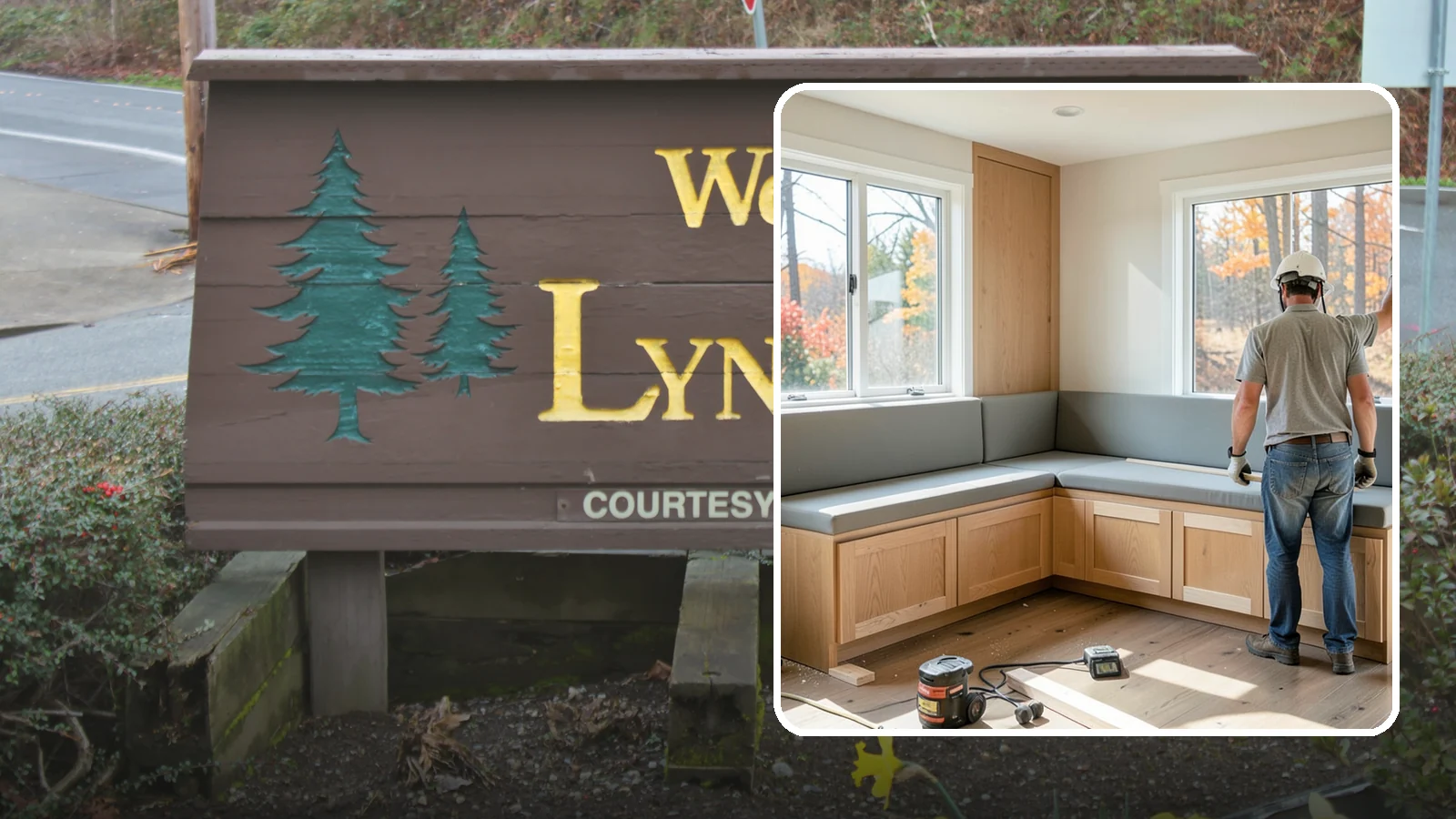 Banquette Construction in Lynnwood, Snohomish County, WA - A built-in banquette that turns a corner or nook into comfortable, space-saving dining seating.