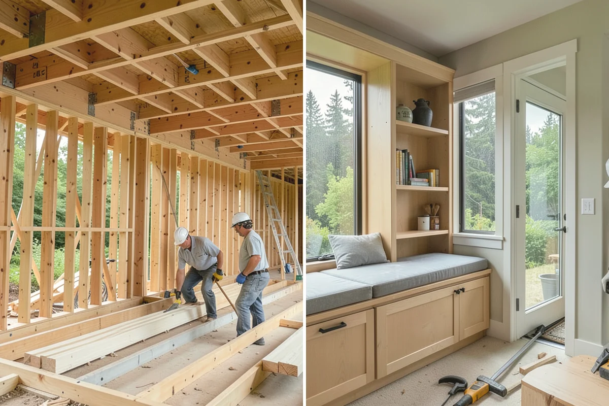 Banquette Construction in Monroe, Snohomish County, WA - Measure the nook and plan seating height and table clearance