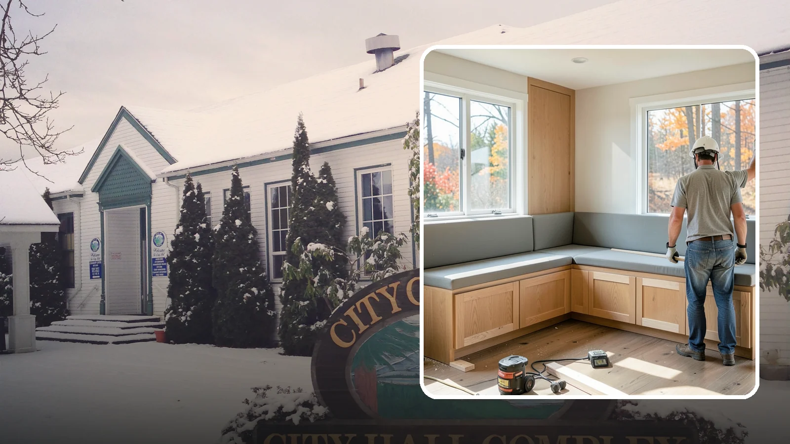 Banquette Construction in Pacific, King County, WA - A built-in banquette that turns a corner or nook into comfortable, space-saving dining seating.