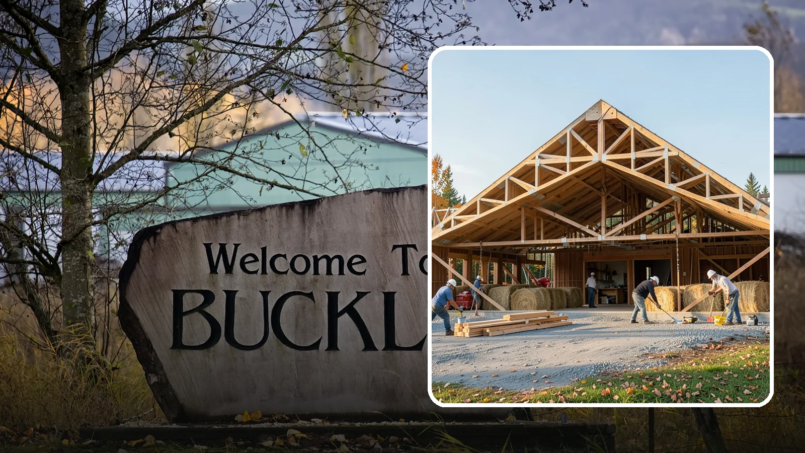 Barn Construction in Buckley, Pierce County, WA - Traditional and modern barns built for livestock, hay, equipment, or storage.