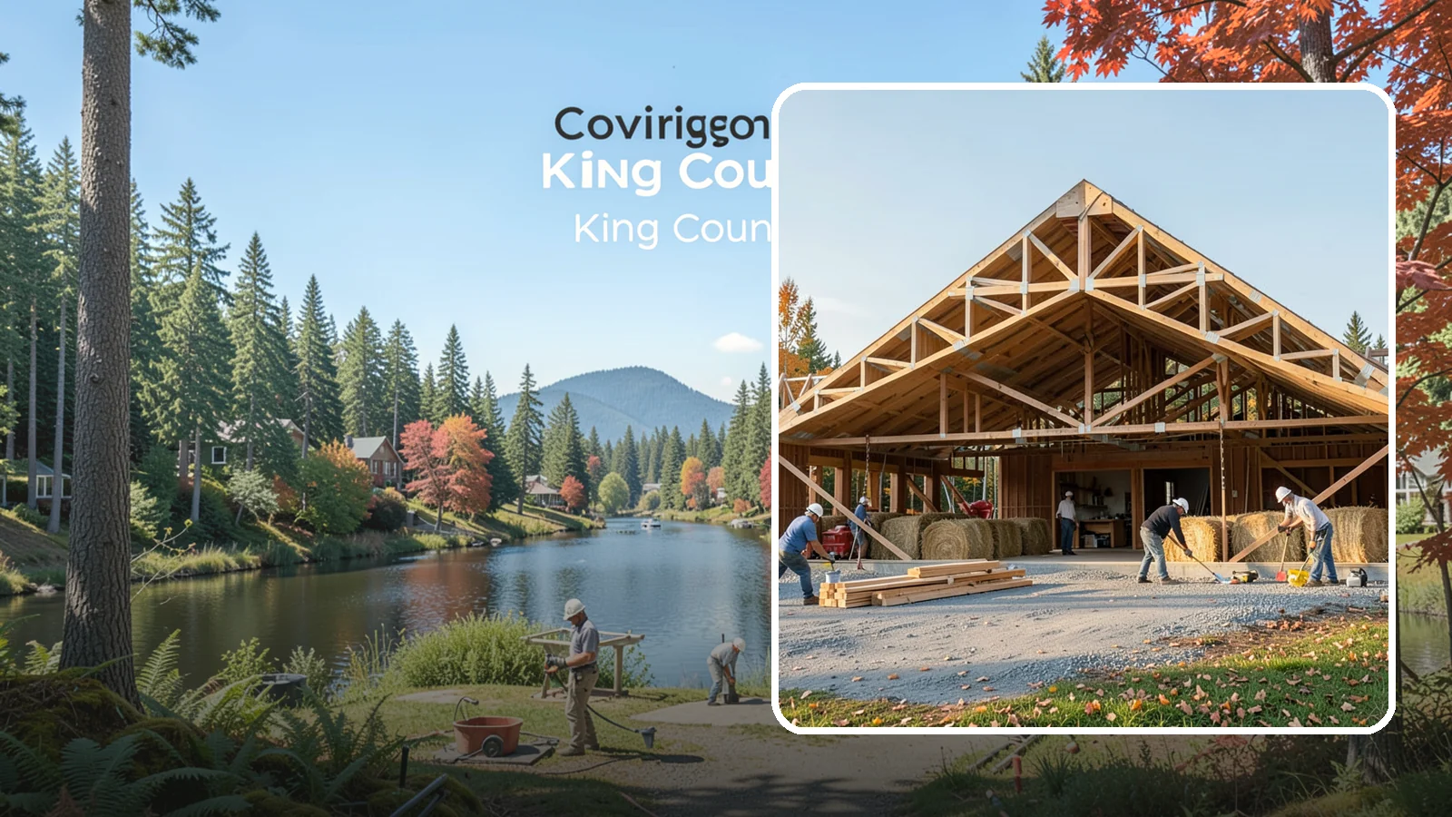 Barn Construction in Covington, King County, WA - Traditional and modern barns built for livestock, hay, equipment, or storage.