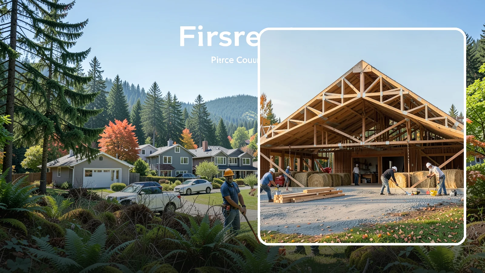 Barn Construction in Fircrest, Pierce County, WA - Traditional and modern barns built for livestock, hay, equipment, or storage.