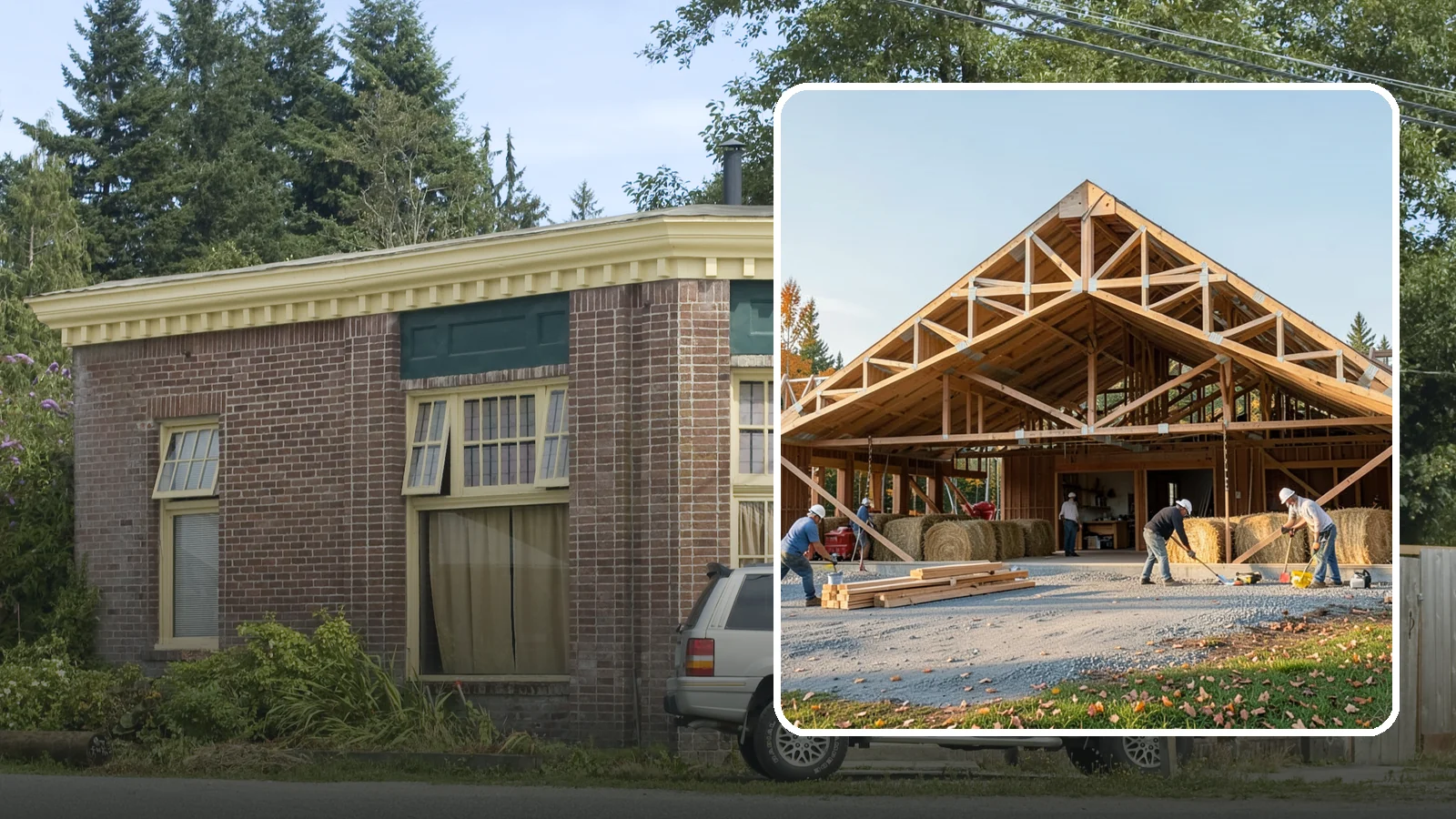 Barn Construction in Hamilton, Skagit County, WA - Traditional and modern barns built for livestock, hay, equipment, or storage.