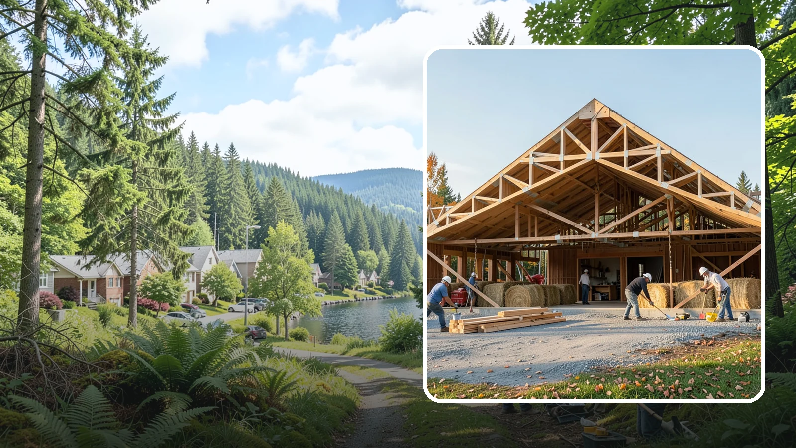 Barn Construction in Lake Forest Park, King County, WA - Traditional and modern barns built for livestock, hay, equipment, or storage.