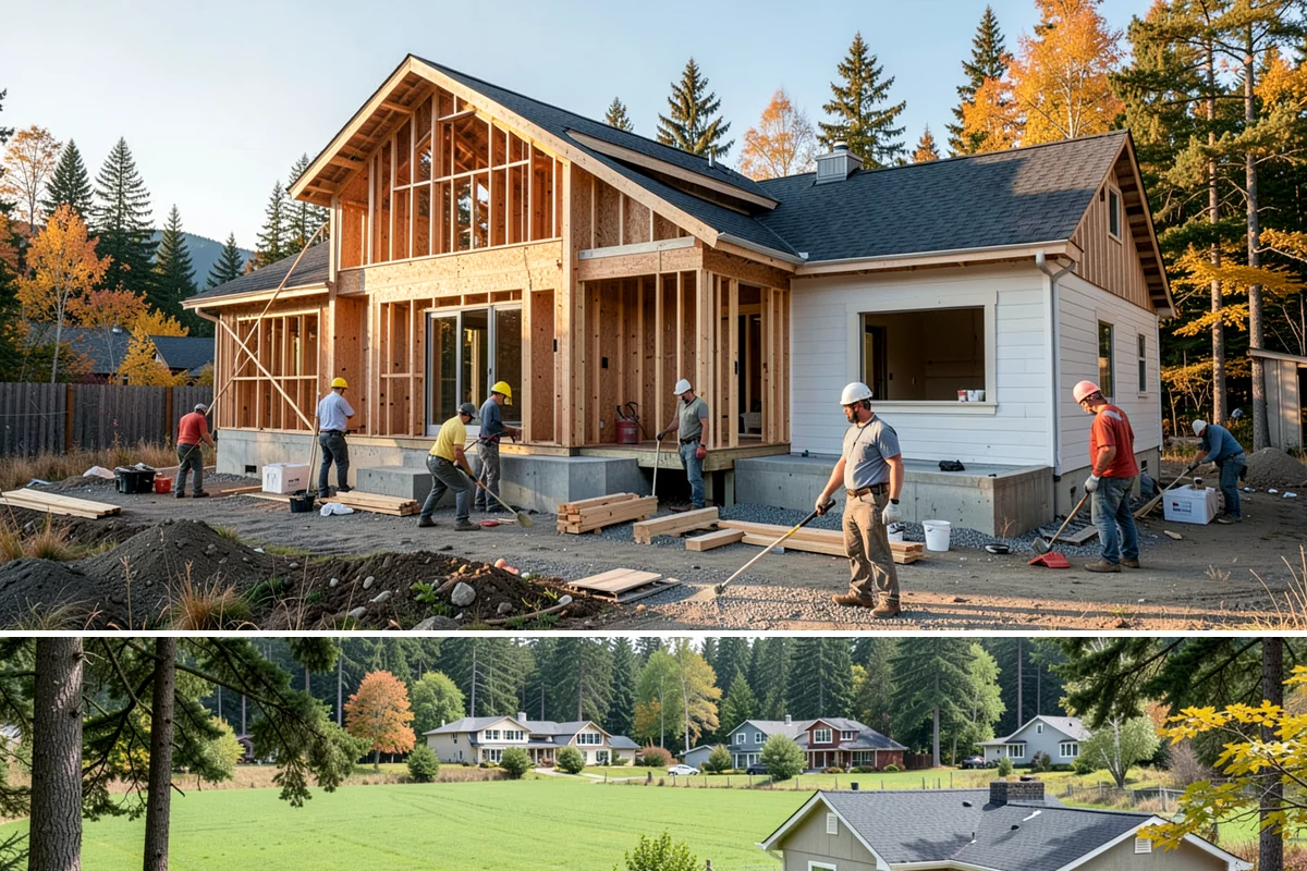 Barn Construction in Lyman, Skagit County, WA - We raise the structure during the dry summer months to close it in before the fall rains begin.