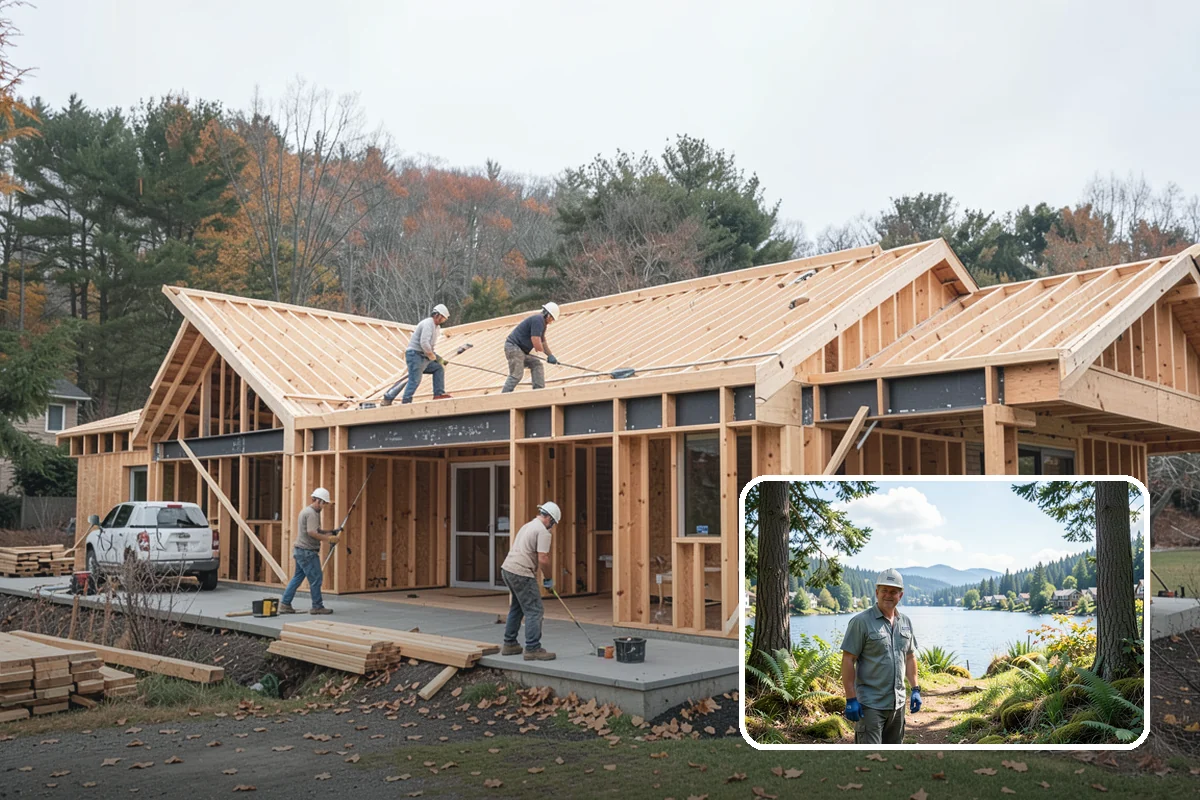 Barn Construction in Milton, King County, WA - Spacious clear spans for animals and equipment