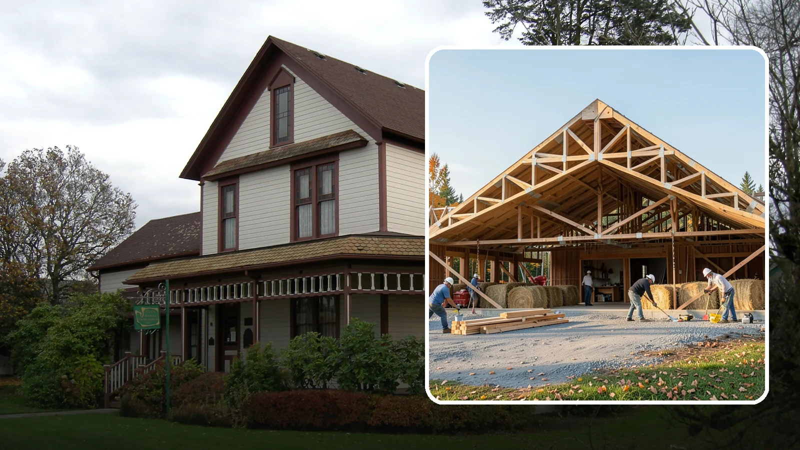 Barn Construction in Sumner, Pierce County, WA - Traditional and modern barns built for livestock, hay, equipment, or storage.