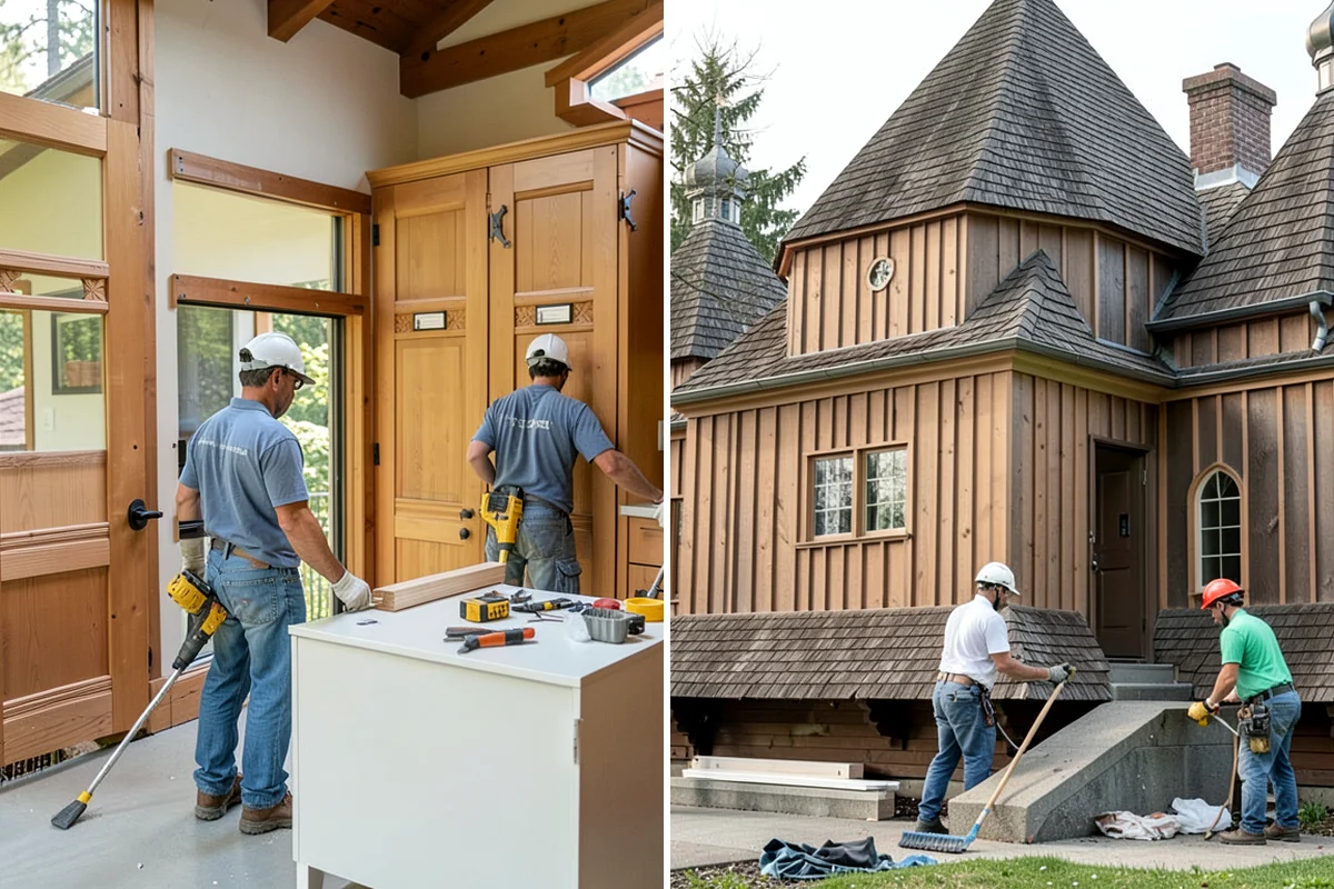 Barn Door Installation in Maple Valley, King County, WA - Locate studs and add blocking or a backer board for solid anchoring