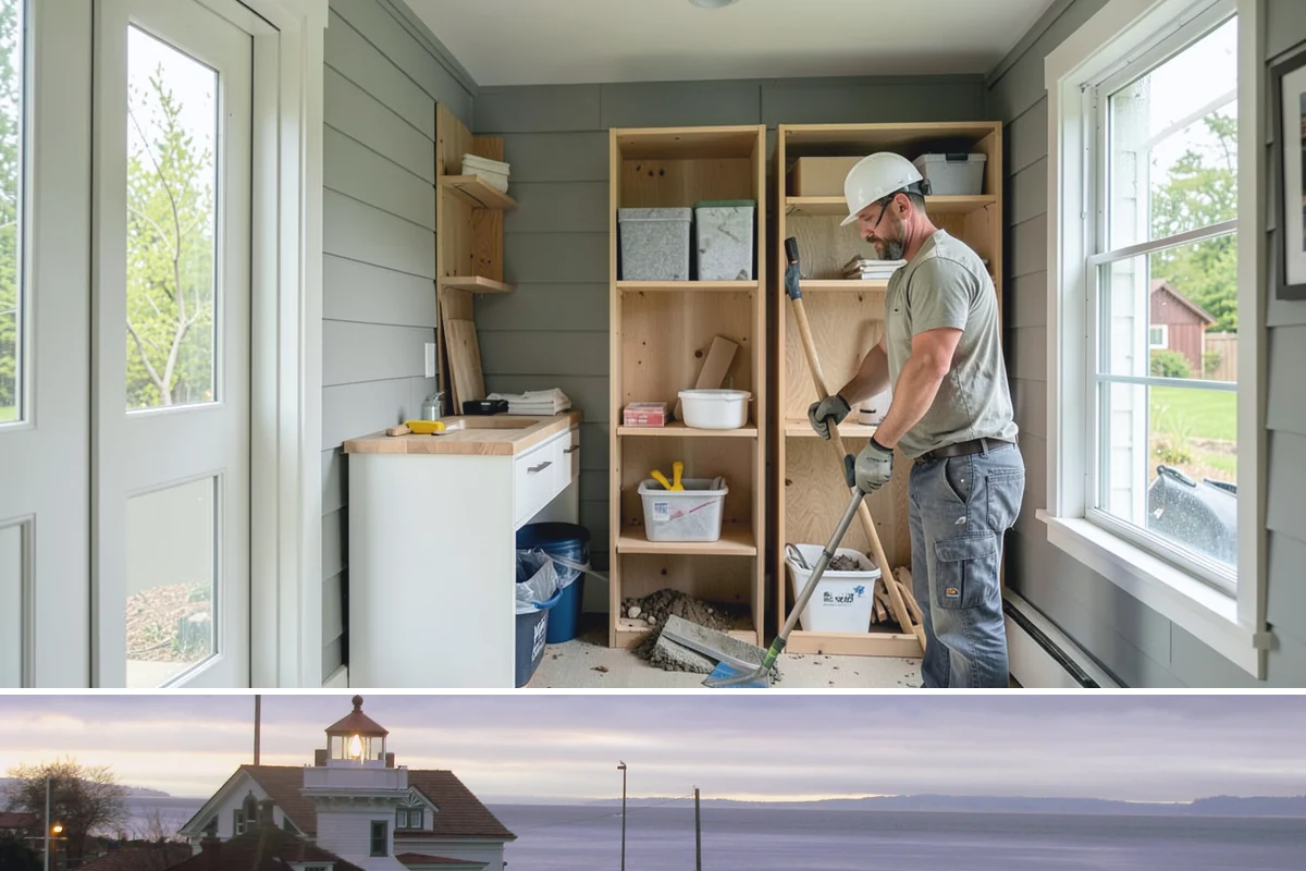 Barn Door Installation in Mukilteo, Snohomish County, WA - Barn door installs are indoor projects suited to any time of year.