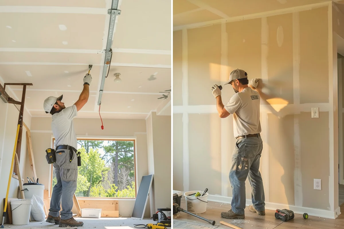 Barn Door Installation in Stanwood, Snohomish County, WA - Locate studs and add blocking or a backer board for solid anchoring