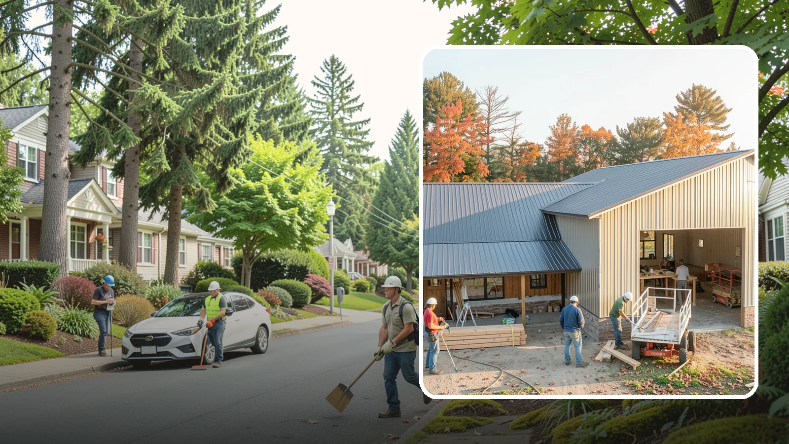 Barndominium Construction in Beaux Arts Village, King County, WA - A barn-style metal or post-frame shell finished as a comfortable, modern living space.