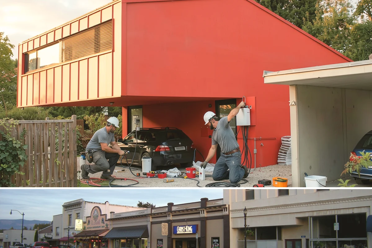 Barndominium Construction in Burlington, Skagit County, WA - Erecting the shell during a dry summer stretch lets us close it in fast and finish the interior through the wet season.