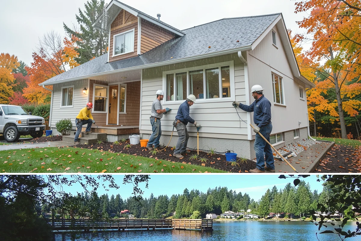 Barndominium Construction in Federal Way, King County, WA - Erecting the shell during a dry summer stretch lets us close it in fast and finish the interior through the wet season.