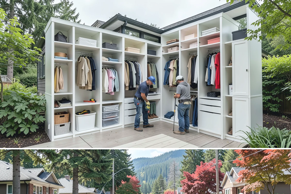 Barndominium Construction in Hunts Point, King County, WA - Erecting the shell during a dry summer stretch lets us close it in fast and finish the interior through the wet season.
