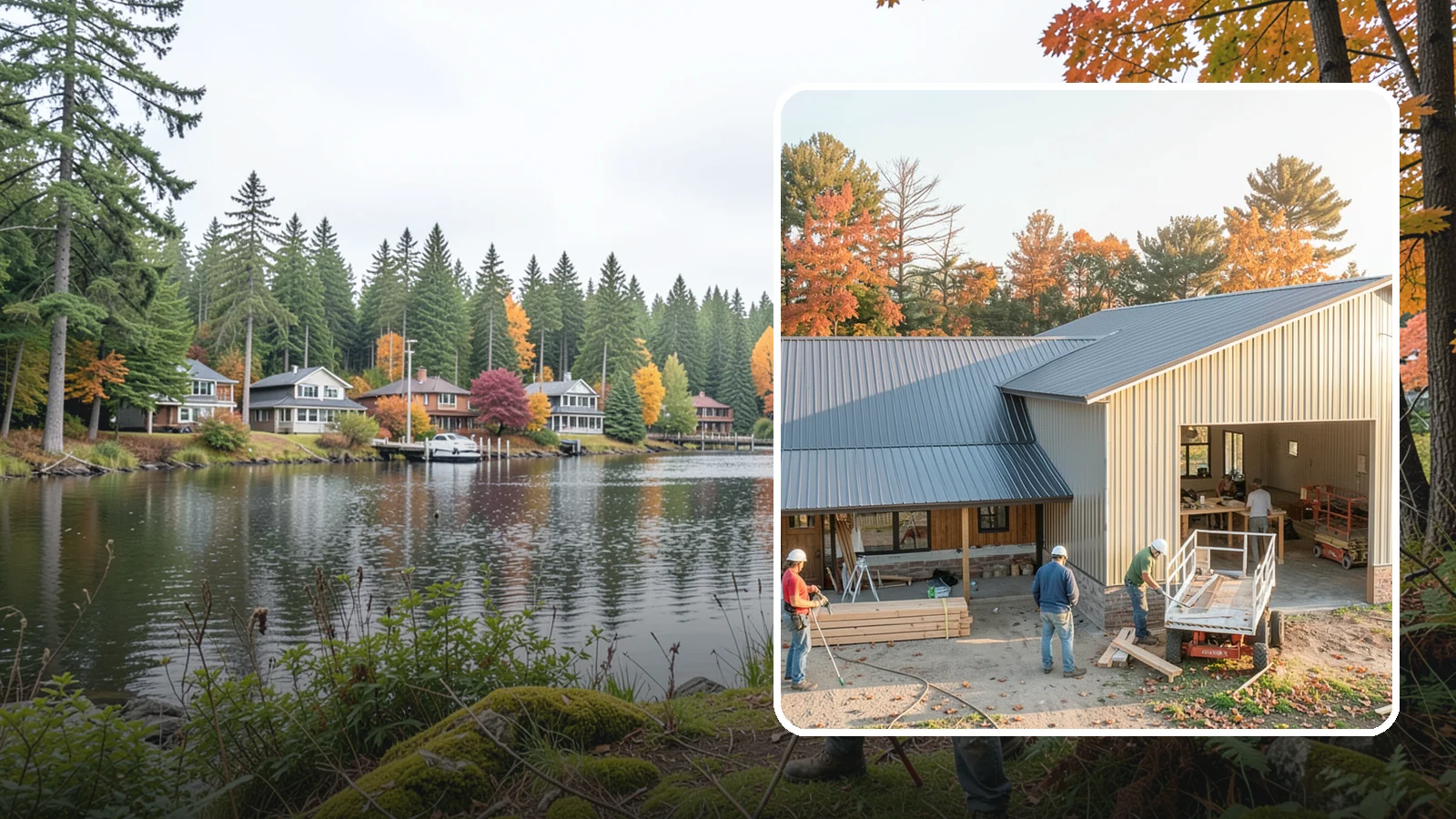 Barndominium Construction in La Conner, Skagit County, WA - A barn-style metal or post-frame shell finished as a comfortable, modern living space.