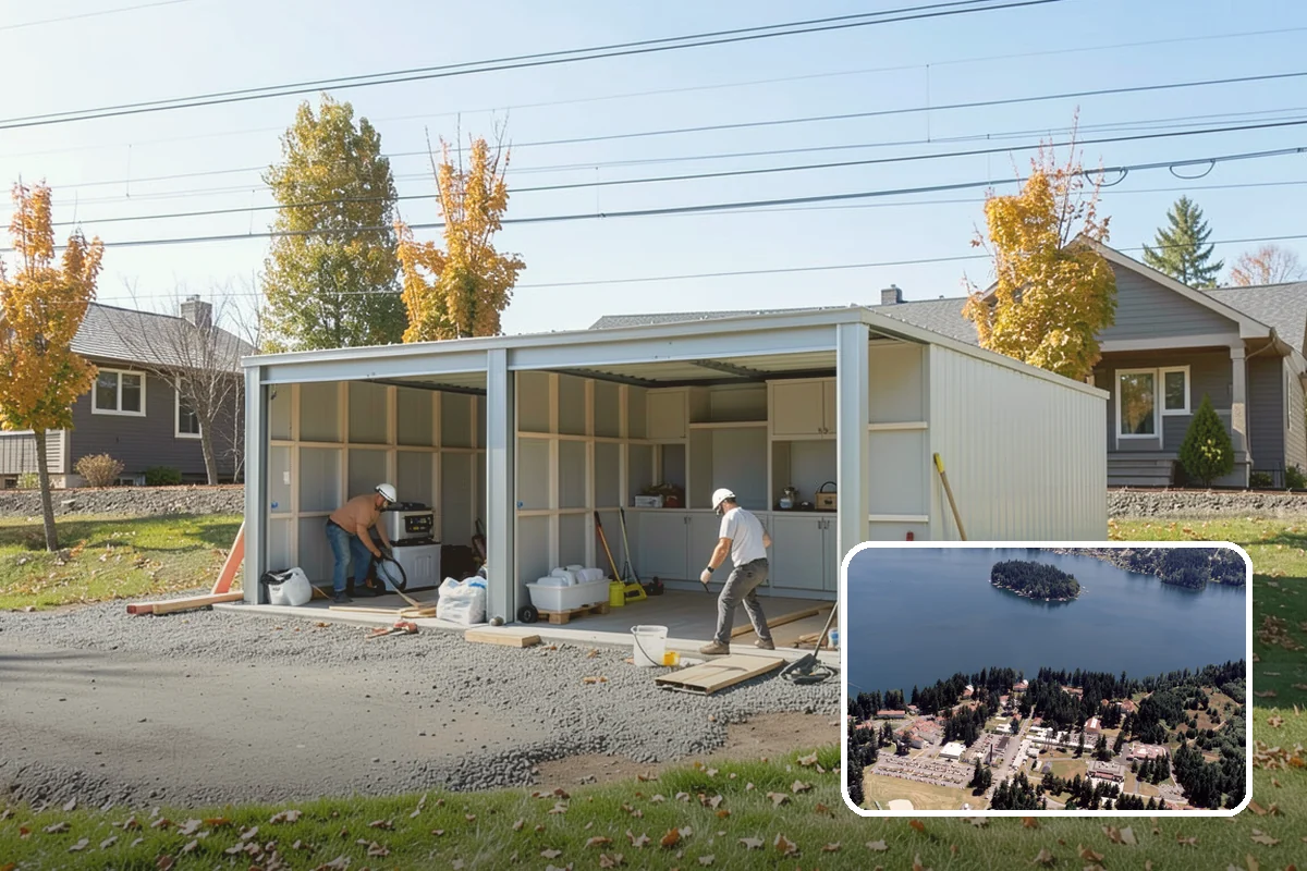 Barndominium Construction in Lakewood, Pierce County, WA - Wide clear spans for flexible living and work areas