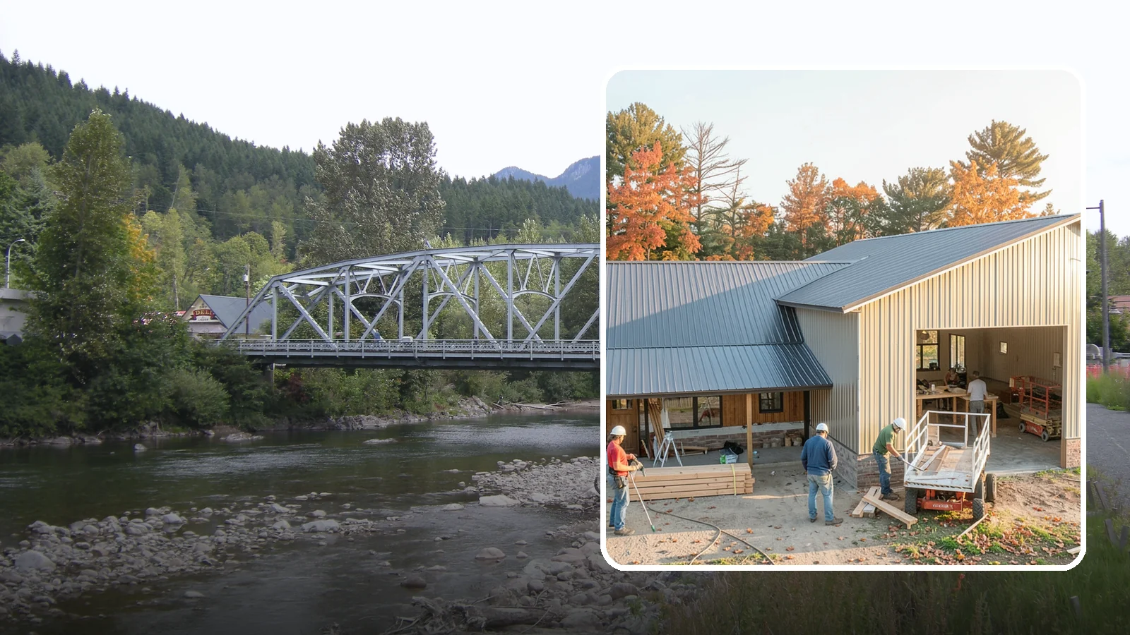 Barndominium Construction in Skykomish, King County, WA - A barn-style metal or post-frame shell finished as a comfortable, modern living space.
