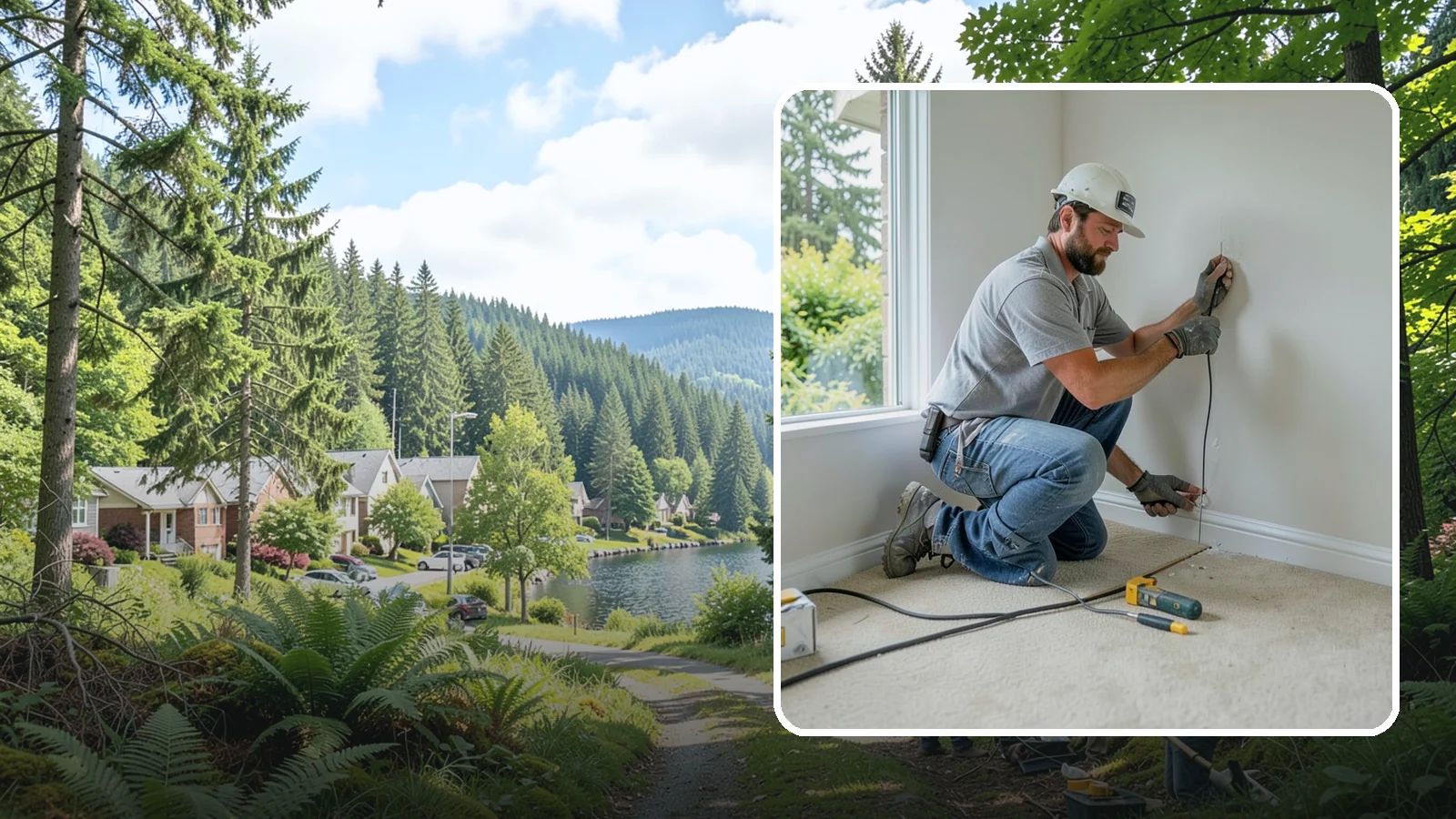 Baseboard Installation in Lake Forest Park, King County, WA - Sturdy baseboard installation that protects wall bottoms and delivers a crisp line where walls meet the floor.