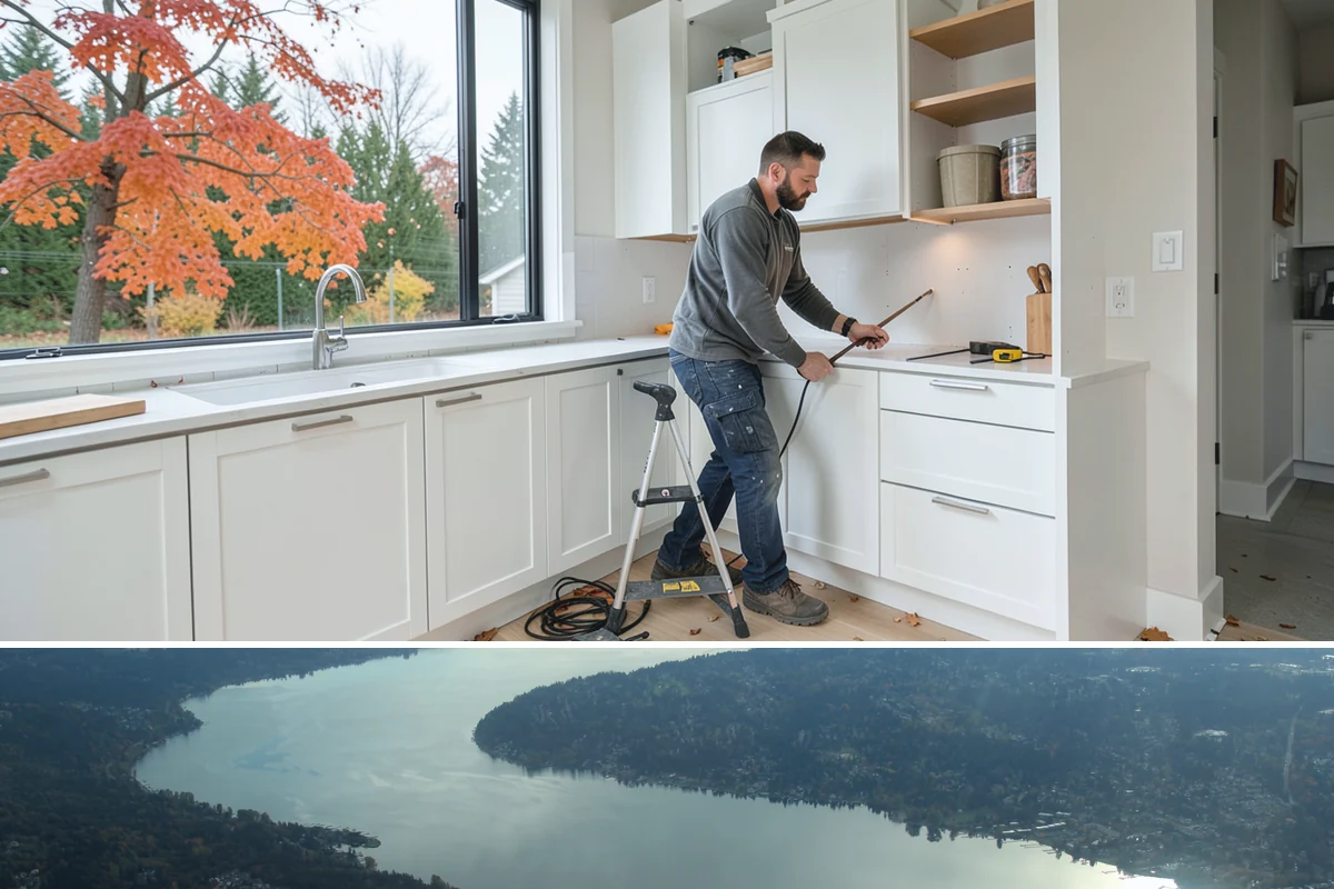 Baseboard Installation in Sammamish, King County, WA - Baseboard installation is unaffected by Western Washington weather and slots neatly into flooring projects any time of year.