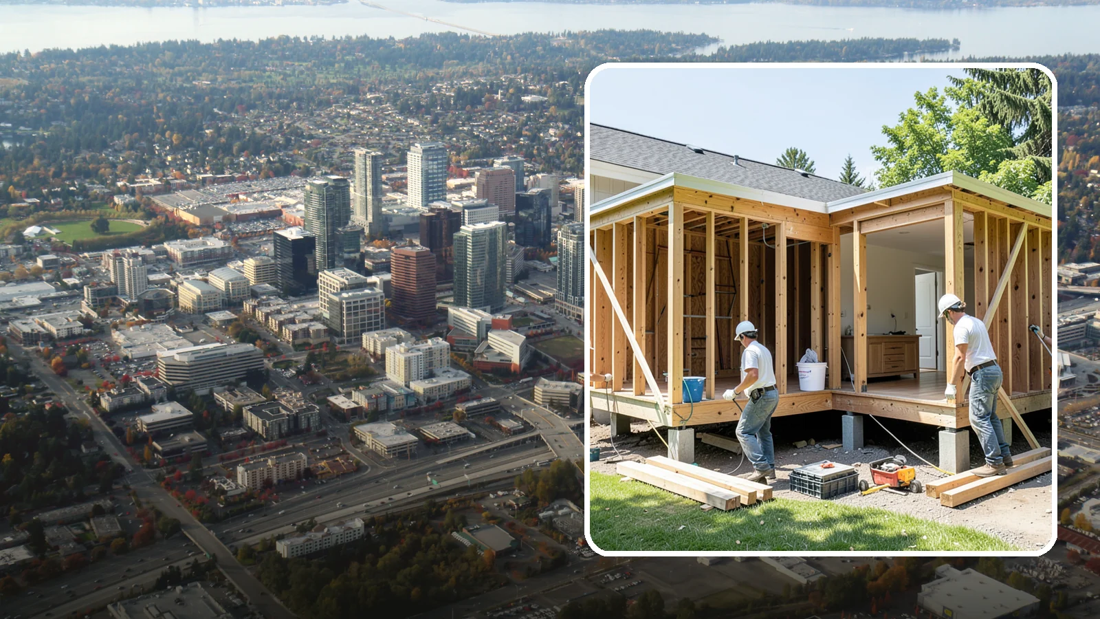 Basement ADU Conversion in Bellevue, King County, WA - Basement ADU conversion that turns unused lower-level space into a legal apartment in your Western Washington home.