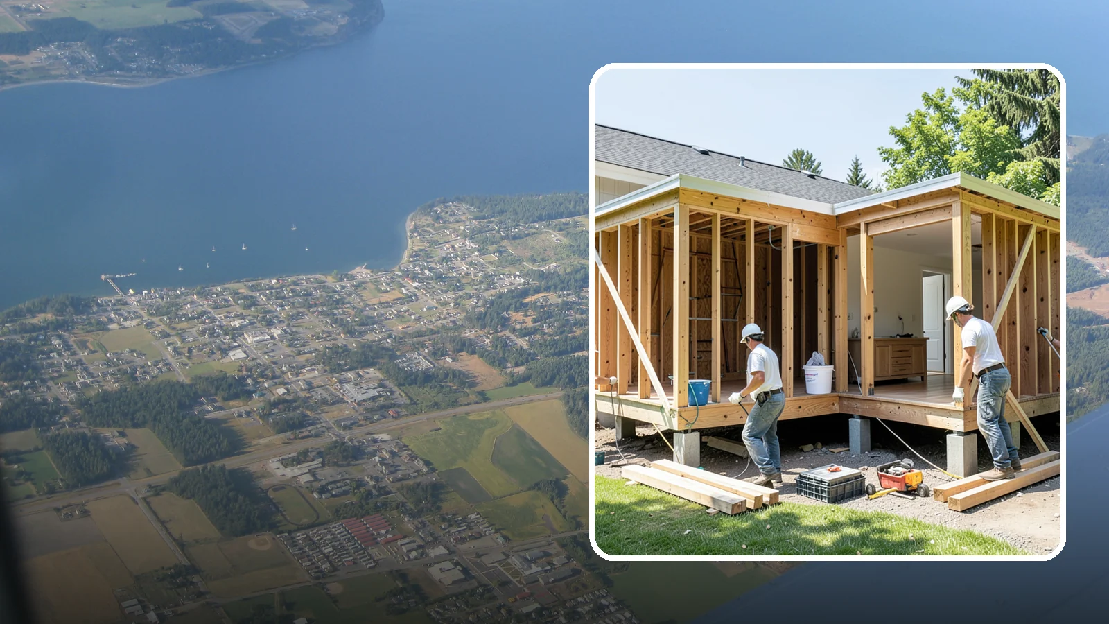 Basement ADU Conversion in Coupeville, Island County, WA - Basement ADU conversion that turns unused lower-level space into a legal apartment in your Western Washington home.