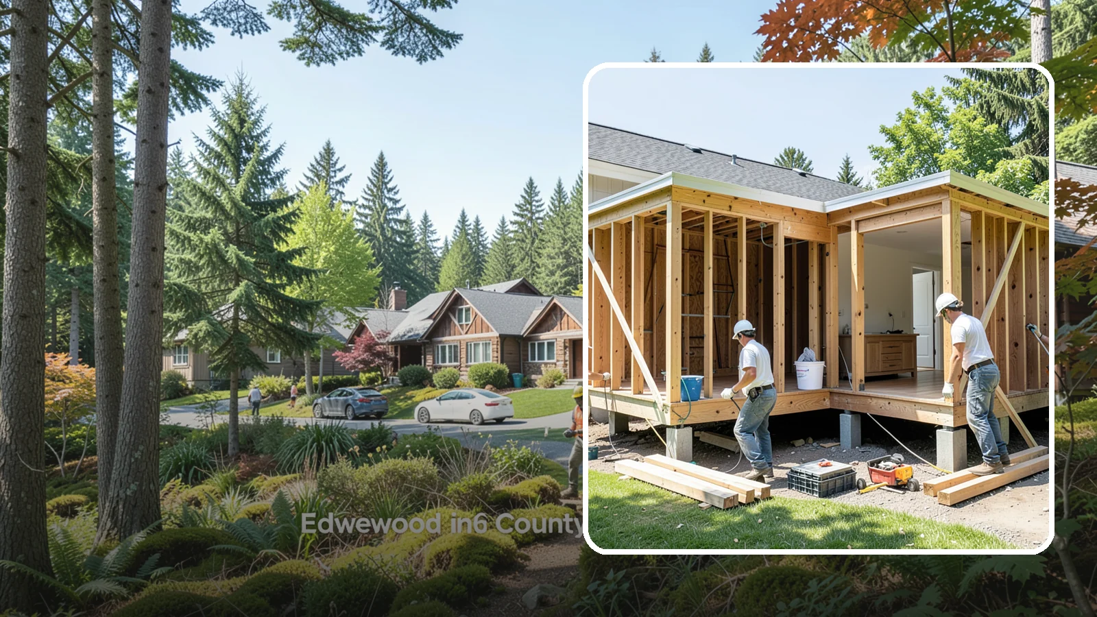 Basement ADU Conversion in Edgewood, Pierce County, WA - Basement ADU conversion that turns unused lower-level space into a legal apartment in your Western Washington home.