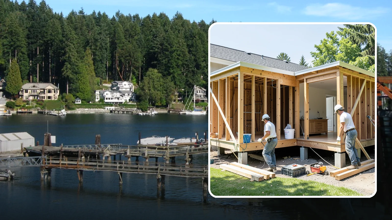 Basement ADU Conversion in Gig Harbor, Pierce County, WA - Basement ADU conversion that turns unused lower-level space into a legal apartment in your Western Washington home.