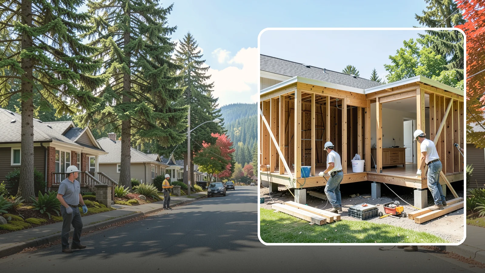 Basement ADU Conversion in Hunts Point, King County, WA - Basement ADU conversion that turns unused lower-level space into a legal apartment in your Western Washington home.