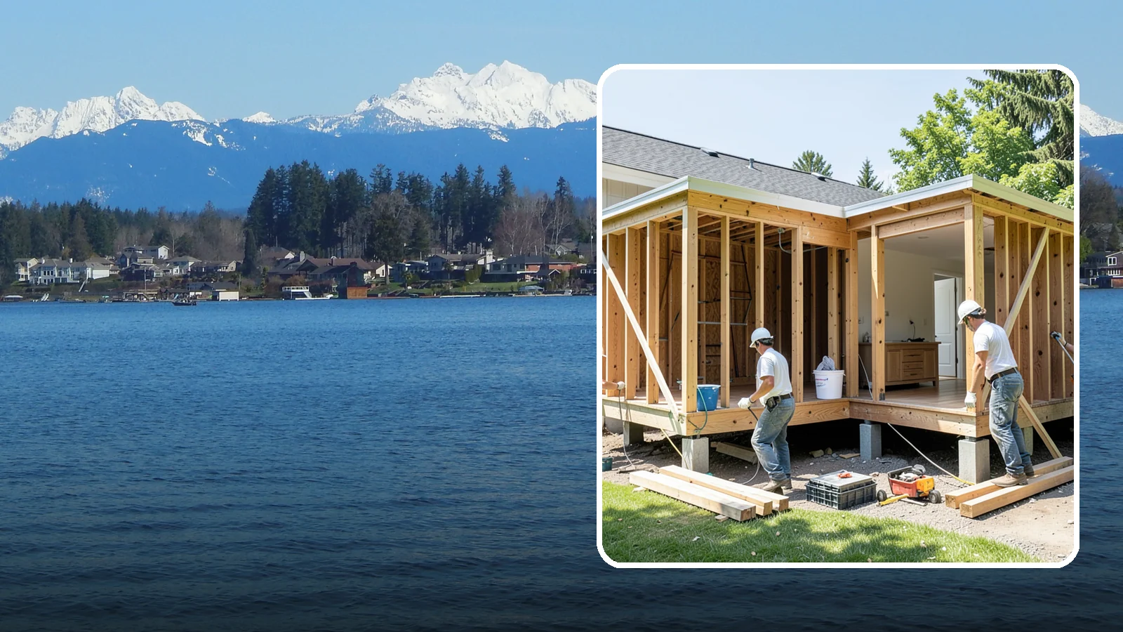 Basement ADU Conversion in Lake Stevens, Snohomish County, WA - Basement ADU conversion that turns unused lower-level space into a legal apartment in your Western Washington home.