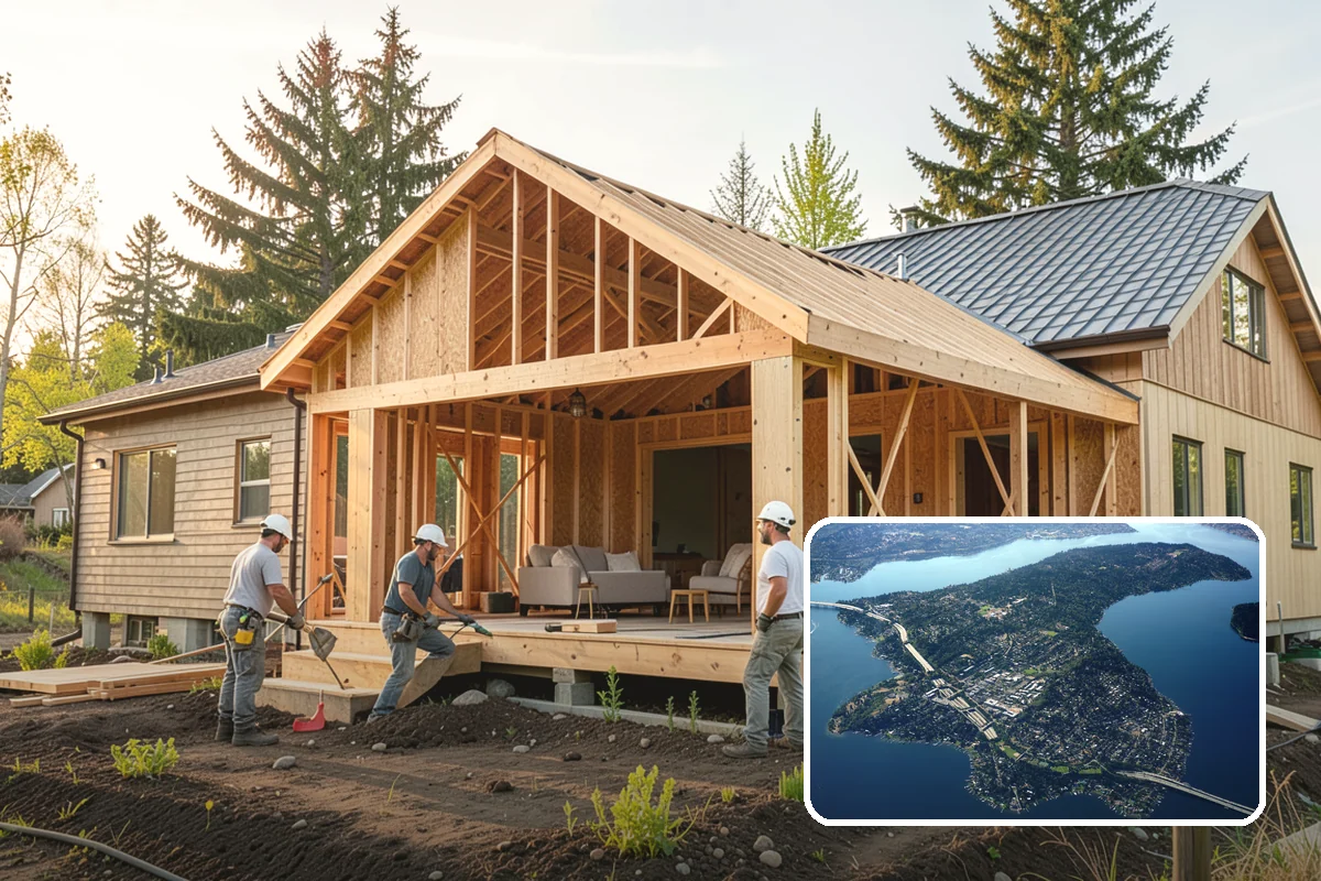 Basement ADU Conversion in Mercer Island, King County, WA - Valuable living space from an unused basement