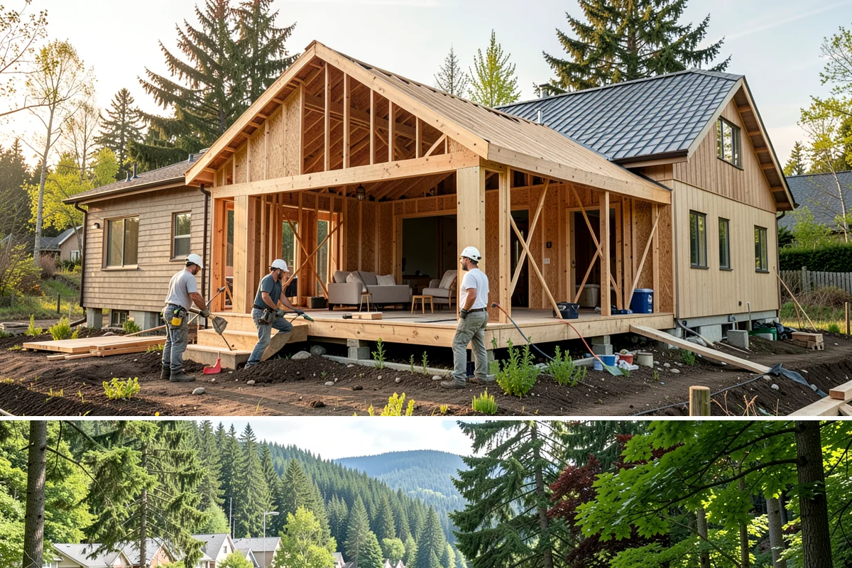 Basement Bar Construction in Lake Forest Park, King County, WA - Bar construction is interior work well suited to the off-season when outdoor projects pause.