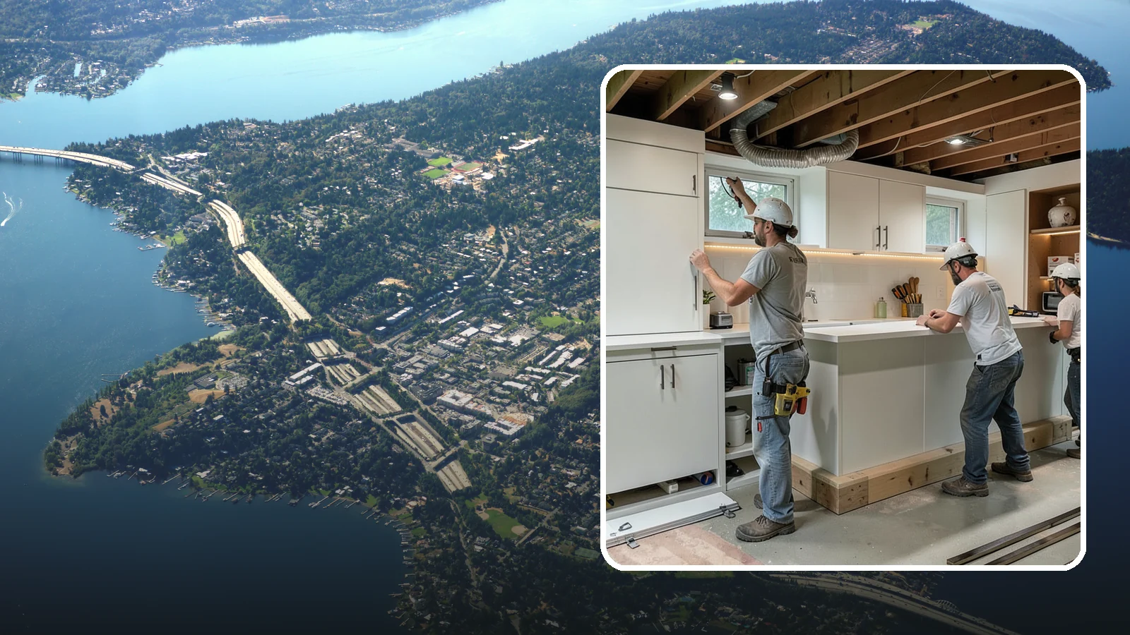 Basement Bar Construction in Mercer Island, King County, WA - Basement bar construction builds a custom wet or dry bar as the centerpiece of your entertainment space.