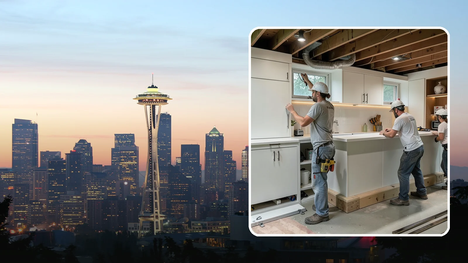 Basement Bar Construction in Seattle, King County, WA - Basement bar construction builds a custom wet or dry bar as the centerpiece of your entertainment space.